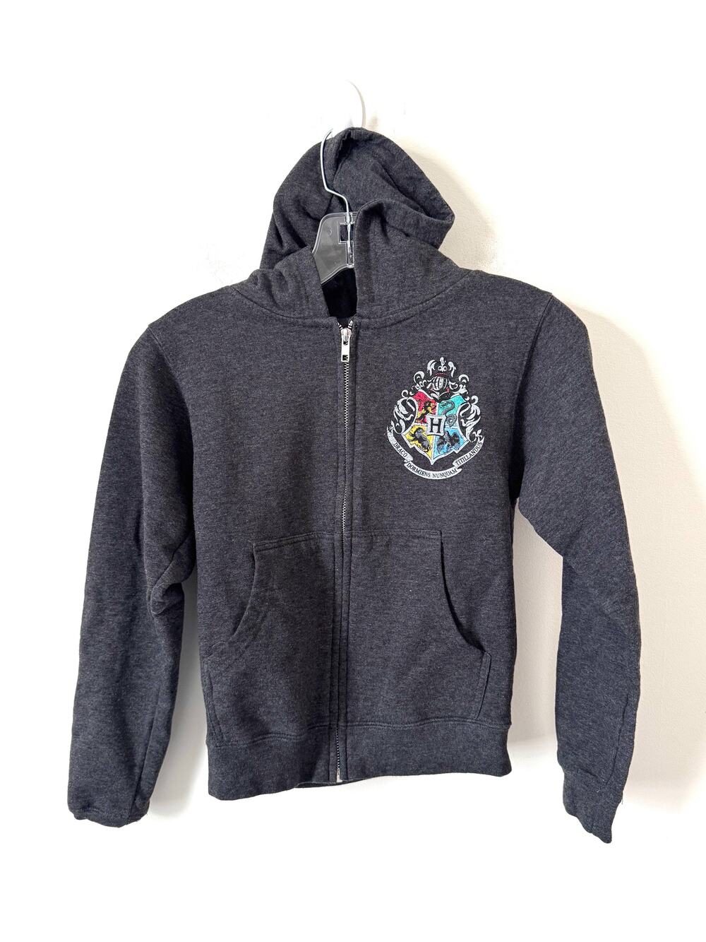 Universal Parks Official Harry Potter Hooded Sweatshirt Jacket Gray Kid's Small